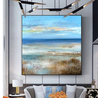 On the Beach Moderne Kunst Abstrakt Leinwand original