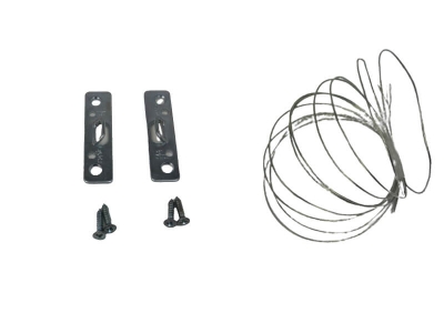 2 Bildaufhänger 5cm, Seilaufhängung Bilderrahmen,4 Schrauben, 2 Meter Stahlseil