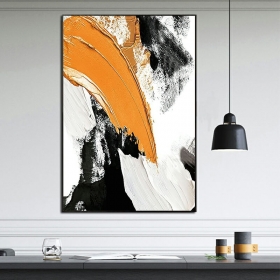 Moderne Kunst Orange Schwarz