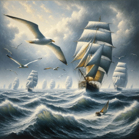 Segelschiffe bei starken Wind 1