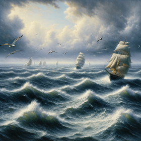 Segelschiffe bei starken Wind 3