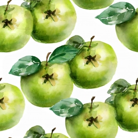 Sehr viele Grüne Äpfel auf weißem Hintergrund