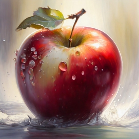 Roter Apfel auf Weissem Hintergrund