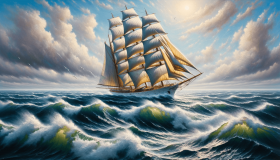 Segelschiff auf dem Meer
