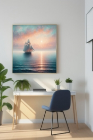 Segelschiff bei Sonnenuntergang 5