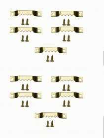 10 Sägezahn Bildaufhänger inkl. Schrauben gold Zackenaufhänger Bilderrahmen Bild