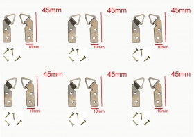 6 Schwerlast Winkel-Bilderrahmen Aufhänger mit 24 Nägeln komplett