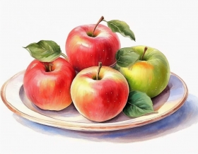Äpfel auf einer Schale 1